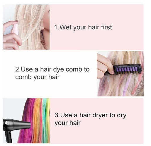 Colorful Hair Dye Comb